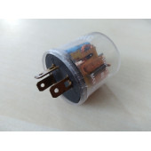 ELEKTROMEKANİK SİNYAL FLAŞÖRÜ ŞEFFAF 12V (3 TERMİNALLİ) ÜNİVERSAL SİNYAL ROLESİ, - 1