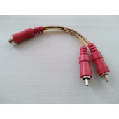 ANFİ KABLOSU RC-32 (15CM) 2 ERKEK 1 DİŞİ RCA KABLOSU, AUDİO KABLO - 1