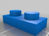 1X2 Lego Plakası Plastik Aparat - 1