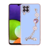 Vendas Samsung A12 Takı Serisi El Tutamaçlı Kamera Korumalı Fashion Taşlı Silikon Kılıf - 3