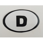 ALMANYA LOGOSU STİCKER (KALIN HARF) 8x6cm - D LOGOSU. D ARMASI. ALMANYA ARMASI. ALMAN LOGO. ALMANYA ETİKETİ. GERMANY - 1