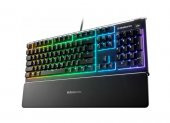 SteelSeries Apex 3 Kablolu IP32 Suya Dayanıklı RGB Aydınlatmalı Gaming Türkçe Klavye - 1