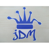JDM KRAL TACI STİCKER MAVİ 11x9cm - King STİCKER, JDM KRAL TACI ETİKETİ, JDM TAÇ ÇIKARTMASI thumbnail 1