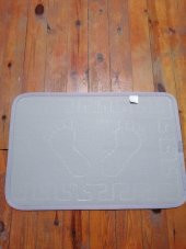 Kaymaz tabanlı Banyo paspasi ayak izli açık gri 40 x 60 cm - 2