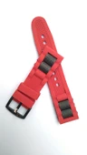 24 mm Metal Aksesuarlı Rose Siyah Silikon Saat Kordonu Kayışı - 4