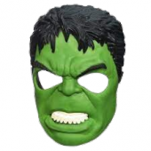HULK MASKE KOYU YEŞİL 16X24CM - 1