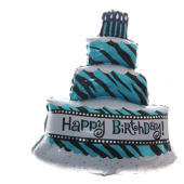 FOLYO BALON HAPPY BİRTHDAY 3 KAT PASTA YEŞİL 80 X 58CM DÜ 30 - 1