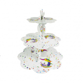 UNİCORN KEK STANDI 3 KATLI (30 CM X 24 CM X 20 CM ) - 1