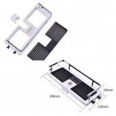 BUFFER® Banyo Direğine Asılabilir Köşelik Şampuanlık Sabunluk Çift Askılı Düzenleyici Raf Paslanmaz - 4