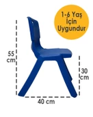 Mavi Kırılmaz Çocuk Sandalyesi - Kreş ve Anaokulu Sandalyesi - 2