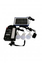 At-999 Güneş Enerjili Solar Panel Aydınlatma Sistemi Powerbank+usb Çıkış+ 3 Ampül Lamba Kamp Piknik - 3