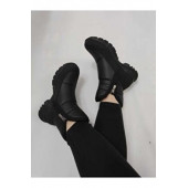 BAYAN SİYAH KAR BOTU YANDAN FERMUARLI KHIONES - 2