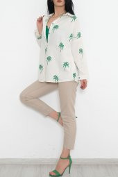 Desenli Gömlek Ekruyeşil - 2384.1610. - 4