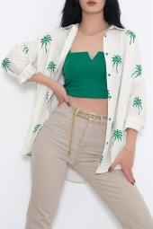 Desenli Gömlek Ekruyeşil - 2384.1610. - 7