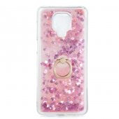 Xiaomi Redmi Note 9S Kılıf Milce Simli Sıvılı Yüzüklü Kapak - 3