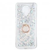 Xiaomi Redmi Note 9S Kılıf Milce Simli Sıvılı Yüzüklü Kapak - 5