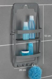 Plastik Banyo Rafı Antrasit - 2