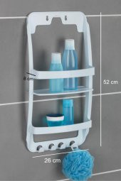 Plastik Banyo Rafı Beyaz - 2