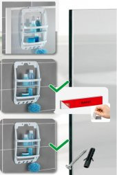 Plastik Banyo Rafı Beyaz - 3