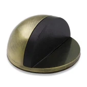 Yarımay Kapı Stoperi Tamponu Yapışkanlı Metal Kapı Stopu Durdurucu Tutucu Antik Sarı thumbnail 1