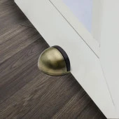 Yarımay Kapı Stoperi Tamponu Yapışkanlı Metal Kapı Stopu Durdurucu Tutucu Antik Sarı thumbnail 6