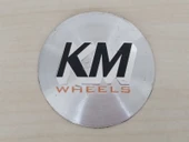 KM WHEELS JANT ARMASI 6cm (TEK) (KM WHEELS Jant logosu) KM WHEELS jant arması - 1