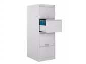 Dört Çekmeceli Metal Kartoteks Askılı Dosya Dolabı Gri - 1