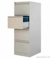 Dört Çekmeceli Metal Kartoteks Askılı Dosya Dolabı Gri - 4