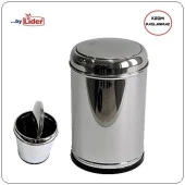 KROM SALLANIR KAPAK ÇÖP KOVASI 5 LT LİDER MARKA thumbnail 1