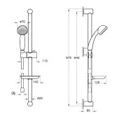 Artema A45676 Solo C Sürgülü El Duş Seti - 2