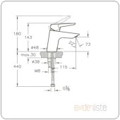 Artema A42440 Solid S Lavabo Bataryası - 2