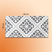 Mutfak Tezgah Arası Seramik Dekor Piero VİLLA SİYAH 30x60 cm - 5