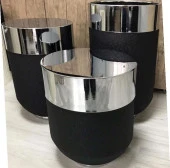 DEKORATİF BÜYÜK GÜMÜŞ SAKSI, Darbuka Saksı 70 cm - 3