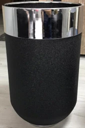 DEKORATİF BÜYÜK GÜMÜŞ SAKSI, Darbuka Saksı 70 cm - 4