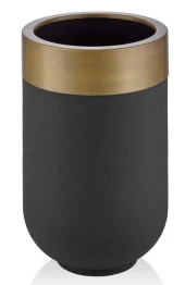 DEKORATİF ESKİTME BÜYÜK SAKSI , Darbuka Saksı ,70cm - 1