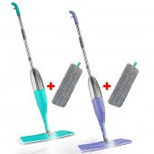 SMARTER SHINY SPREY MOP RENKLİ 2 Lİ + 2 YEDEK MOP SET ( VERY PERİ-YEŞİL) - 1