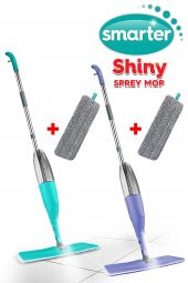 SMARTER SHINY SPREY MOP RENKLİ 2 Lİ + 2 YEDEK MOP SET ( VERY PERİ-YEŞİL) - 2