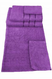 5 Parça Banyo Havlusu Seti 100 Pamuklu Hamam Duş Havlu Takımı - 6