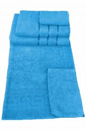 5 Parça Banyo Havlusu Seti 100 Pamuklu Hamam Duş Havlu Takımı - 8