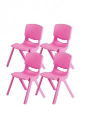 Küçük Şirin Çocuk Sandalyesi Pembe 4lü Paket 1-3 Yaş Için - 1