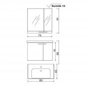 Denko Terra 80 cm MDF Banyo Dolabı Takımı (Boy Dolabı Hariç) - 2
