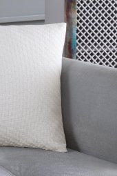 Natural 2li Dekoratif Kırlent Kılıfı Yastık Kılıfı 100 Pamuklu 44x44 Cm - 5