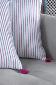 Pompoms 2'li Dekoratif Kırlent Kılıfı Yastık Kılıfı %100 Pamuklu 44x44 Cm - 9