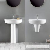 Turkuaz Bella Banyo Lavabo 35x45 cm (Bella Uzun Ayaklı) thumbnail 1