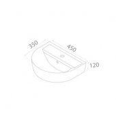 Turkuaz Bella Banyo Lavabo 35x45 cm (Bella Uzun Ayaklı) thumbnail 4