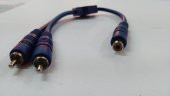 RCA 1 Dişi - 2 Erkek Y Kablo - 20 cm - 1