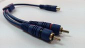 RCA 1 Dişi - 2 Erkek Y Kablo - 20 cm - 2