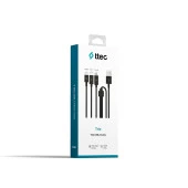 Ttec Trio Şarj Kablosu Type-C,Lightning,Micro USB 120cm Siyah - 2DK7521S - 3