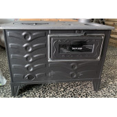 Önem mat siyah kovalı kuzine soba uyuyan fırınlı soba odun kömür sobası - 1