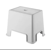 Çelik Ayna Lüx Banyo Taburesi Çok Amaçlı Tabure Açık Gri- 480 - 4